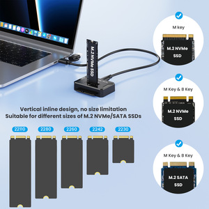 M.2 SATA Dual Disk External Enclosure <b>USB</b> 3.2 Type <b>C</b> 10Gbps Read Write <b>Dock</b> For Laptop Desktop Storage Expansion - Product Image 2