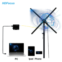 Projecteur holographique 3D interactif pour ordinateur HDFocus avec ventilateurs d'hologramme HD 3D à synchronisation en temps réel