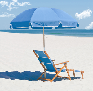 Sillón <span class=keywords><strong>de</strong></span> Exterior <span class=keywords><strong>de</strong></span> Alta Gama con Reposapiés, Estructura <span class=keywords><strong>de</strong></span> Madera <span class=keywords><strong>de</strong></span> Haya, Respaldo Ajustable Oxford, Silla <span class=keywords><strong>de</strong></span> Ocio para Hotel y Piscina, Hecho en China - Product Image 1