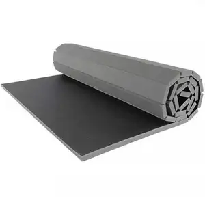 Rolling Up Dancing Floor Gymnastics Mats Folding Gym Carpet Bonded Foam MMA Sport Mat For Cheerleading