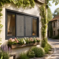 Ventana Corredera de Aluminio HUACAI OEM, Diseño Minimalista con Marco Oculto para Interiores, Ideal para Hogares Contemporáneos