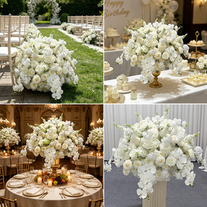 Arreglo Floral Artificial Totalmente Blanco de Primera Calidad para Ceremonia de Boda - Product Image 2