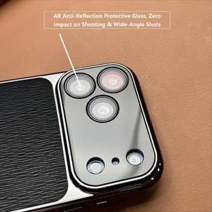Funda Magnética de Cuero PU con Electrochapado Avanzado para iPhone 18 14 15 16 17 Pro Max con Película Protectora de Lente HD y Cubierta Trasera Antigolpes - Product Image 5