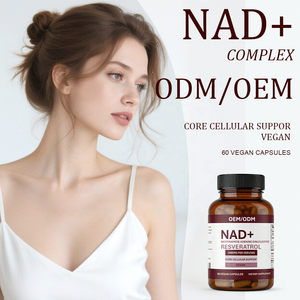 Suplemen NAD+ Resveratrol 1000mg Per Sajian Antioksidan Seluler Inti Pendukung Kecantikan Kapsul Vegan |   OEM/ODM 60 Suplemen - Product Image 2