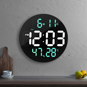 Trang trí phòng mặt hàng 10 inch Vòng điện tử đồng hồ treo tường kỹ thuật số đồng hồ tròn dẫn Vòng đồng hồ treo tường - Product Image 5