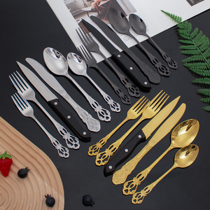 <span class=keywords><strong>Service</strong></span> pour 4/8, couteau à steak en acier inoxydable, cuillère à table, fourchette, ensemble de <span class=keywords><strong>couverts</strong></span> de <span class=keywords><strong>48</strong></span> pièces, ensemble de <span class=keywords><strong>couverts</strong></span> rétro royal de 24 pièces avec boîte - Product Image 3