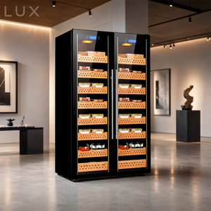 Humidor à cigares LUX 3800, double porte, grande capacité, étagères en cèdre espagnol - Product Image 4