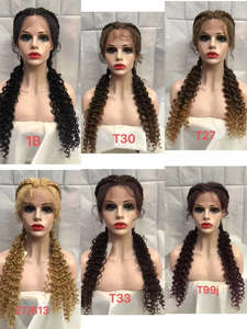 Africa Synthetic Braiding Hair Perruque Braids Moins <strong>Cher</strong> Synthetic Lace Braided Cornrow <strong>Wig</strong> - Product Image 4
