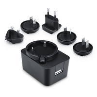 Adaptateur d'alimentation universel de voyage avec prises US EU UK AU interchangeables 15W 5V 9V 12V 15V 1A 2A 2.5A USB