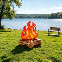 Centre de table flamboyant gonflable, fausse flamme de feu de camp, flammes artificielles, imperméable, PVC écologique, décoration de camping pour la Saint-Valentin