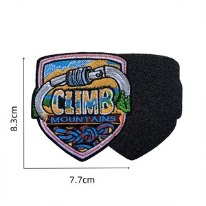 Écussons brodés à coudre de forme irrégulière pour la randonnée, le camping et les aventures en plein air, avec motifs Montagne, Rivière, Tente, Cerf, Feu de camp - Product Image 2