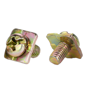 100 juegos/bolsa de accesorios para interruptor de fugas M3: Conjunto de tornillo redondo de acero chapado en zinc amarillo con bloque de terminales cuadrado - Product Image 2