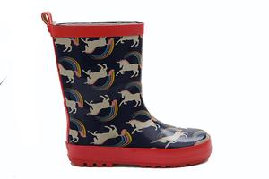 Commercio all'ingrosso capretti dei bambini cavallo di volo di stampa di gomma da <span class=keywords><strong>pioggia</strong></span> stivali di gomma stivali di gomma per la ragazza ragazzo - Product Image 2