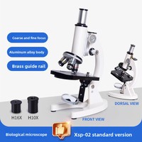 Microscope biologique monoculaire LED haute définition 400x pour les études scientifiques sur les animaux/plantes des élèves du primaire et du secondaire