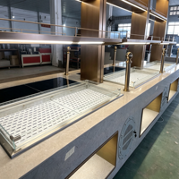 Vitrine Réfrigérée de Buffet pour Restaurant Européen avec Refroidissement par Ventilateur, Acier Inoxydable 304, Contrôle Numérique - Équipement de Cuisine à Usage Commercial