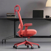 Chaise de bureau ergonomique à dossier haut en maille respirante avec appui-tête, accoudoirs 4D, pivotante, réglable en hauteur, coussin d'assise épais et confortable