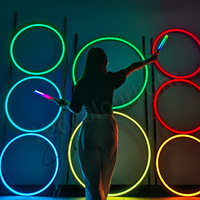 Éclairage de rue à LED Bande lumineuse à néon RGB DMX Pixel Tunnel à LED Lumières de fête circulaires pour DJ de scène Décoration extérieure