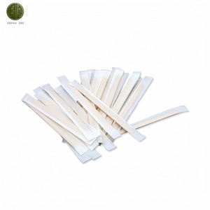 Palitos Agitadores de Café de Bambú Ecológicos Desechables Envueltos Individualmente, Forma Cuadrada Clásica, Portátiles para Café, Té y Bebidas en la Cocina - Product Image 4