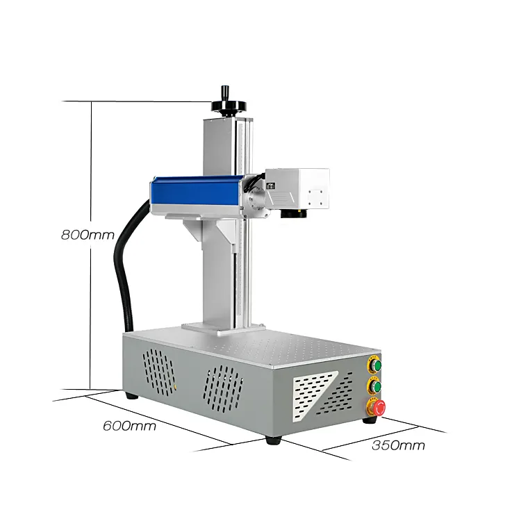Machine de marquage laser à fibre 20w 30w 50W avec source laser Raycus sur métal acier inoxydable bijoux bague argent or montre