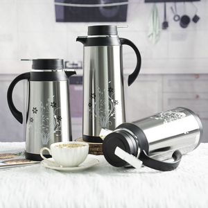 Vente en gros 1L 1.3L 1.6L 1.9L Métal Isolé En Acier Inoxydable Verre Recharge Fiole À Vide Pichet Thermos Arabe Cafetière - Product Image 2