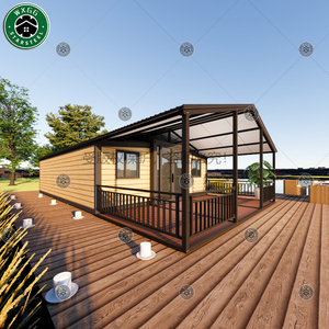 Mini-villa extensible préfabriquée en bois clair et élégant pour jardin privé et cabane de vacances à courte durée de séjour - Product Image 6