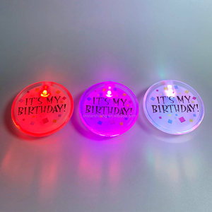 Nhà Máy Nhà Cung Cấp PS Biểu Tượng Tùy Chỉnh LED Trống Huy Hiệu Hình Tròn LED Nhấp Nháy Nút Pin Đầy Màu Sắc LED Pin Huy Hiệu - Product Image 4