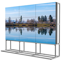 Support d'écran LED modulaire en profilé aluminium, support mural vidéo mobile avec roulettes pour écran d'affichage extérieur