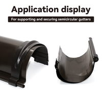 Support de fixation en aluminium premium pour gouttières demi-rondes, thermolaqué, durable, fixation sur fascia, support de gouttière