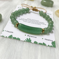 Guérison Cristal Rectangle Bar Charme Bracelet Tissé Turquoise Naturel Malachite Pierre Précieuse Cristal Brut Bracelet Corps Énergie Yoga