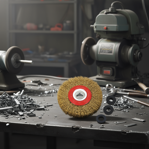 Brosse circulaire Ttake 250x25 mm en fil d'acier inoxydable, mandrin de 32 mm, 3600 tr/min pour le polissage des métaux - Product Image 3