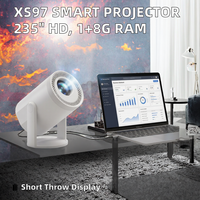 Projecteur Home Cinéma Android 14 XS97 Turn1, disponible en OEM/ODM, 1+8G, grand écran 235 pouces, lecture HD, faible latence