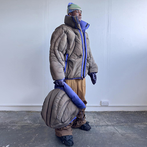 Piumino invernale da uomo personalizzato con cappuccio Over-size rimovibile giacca a vento imbottita in Nylon con scocca in cotone - Product Image 4
