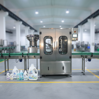 Machine de remplissage, de bouchage et d'étiquetage entièrement automatique avec moteur pour la production de produits chimiques quotidiens et de détergents pour lessive