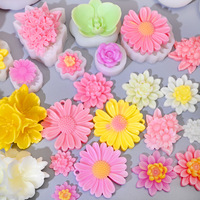 Moule en silicone INTODIY pour bougies d'aromathérapie 3D multiples en forme de fleurs, pétales de rose, parfum diffusé, gypse, savon fait main