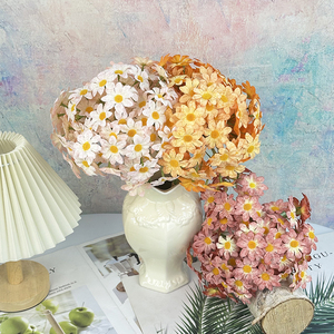 QYYM-763 Vendita Diretta all'Ingrosso Mazzo di Crisantemi Artificiali in Seta - Product Image 2