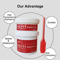 Mastic époxy bicomposant pour réparation de métaux 250g HG 113, mastic de réparation pour aluminium, acier inoxydable et fer 111 112