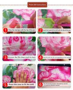 Kits de peinture diamant 5D DIY à paillettes complètes pour enfants, motifs de dessins animés, pour la décoration murale et la maison - Product Image 6