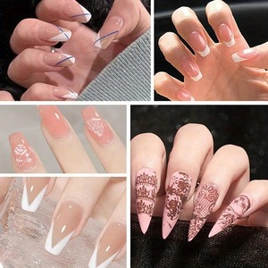 Kit de tampon et racloir à ongles en silicone transparent pour vernis <span class=keywords><strong>gel</strong></span>, manucures françaises DIY, outil de stamping pour nail art avec capuchon et racloir - Product Image 6