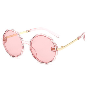 Gafas de sol para niños, estilo girasol, montura redonda, forma de pétalo, protección UV400, gafas de moda para niños E2050 - Product Image 5
