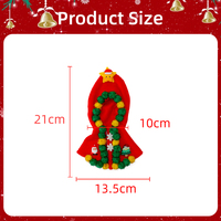 Châle de Noël en velours rouge tendance pour poupée, vêtement DIY pour jouet en peluche de 13-17 cm, fait main, vente en gros immédiate