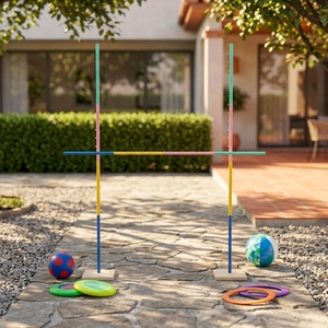 Jeu de <span class=keywords><strong>limbo</strong></span> en bois, jeu de fête en plein air pour enfants, adultes, activités familiales - Product Image 6