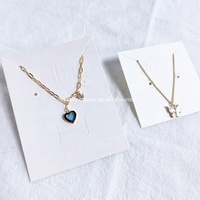 Carte d'emballage personnalisée pour bijoux, carte de présentation d'oreilles en feuille d'or sur mesure, carte d'insertion en papier pour collier, bracelet et bijoux