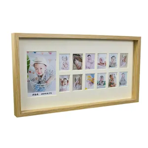 Wholesale Eco-Friendly mdf holz My First Year 12 Months Moments Baby Photos Frame andenken Frame