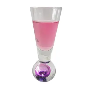 מפוארת מדבקה מודפס מיני כוסות יין Shot זכוכית