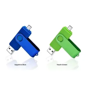 แฟลชไดรฟ์โลหะแบบหมุนได้ รองรับการใช้งานสองรูปแบบในรถยนต์ OTG Type-C USB 2.0/3.0 ความจุ 128MB-128G สำหรับโทรศัพท์มือถือและคอมพิวเตอร์ รับทำโลโก้ตามสั่ง ขายส่ง - Product Image 6