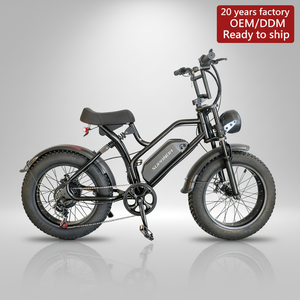 Expédition rapide d'usine, vélo électrique tout-terrain à pneus larges 20 pouces, double suspension, 7 vitesses, 48V 500W 18AH, frein à disque, 20x4, neige, hors route - Product Image 1