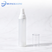 Bouteilles de pulvérisation cosmétique sans air en PP blanc 20ml 30ml 50ml pour emballage de crème et de lotion avec pompe de scellage