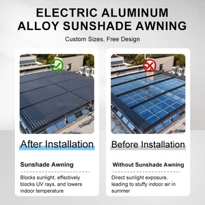 Ventanas de techo retráctiles eléctricas personalizables, patio exterior, jardín, persianas deslizantes con cremallera, persianas, Techo Retráctil motorizado - Product Image 5