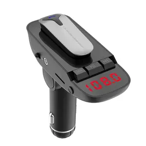 GXYKIT ER9 5.0 Wireless Fm Transmitter Bluetooth Handsfree Car Kit FM modulator with earphone