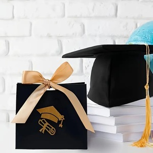 <span class=keywords><strong>Caja</strong></span> de Graduación Personalizada, Cajas de Papel Negras y Doradas Estilo Origami para Dulces, Embalaje de Regalos para Fiestas y Ocasiones Especiales - Product Image 3